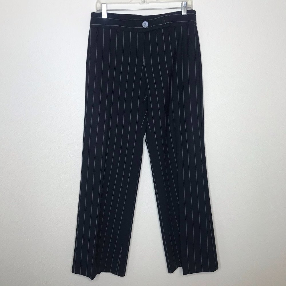 EMPORIO ARMANI Navy Pinstripe Trousers